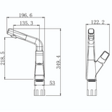 Arino T-5501 Matt Black Pull Out Kitchen Sink Mixer Tap domaco.com.sg