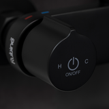 Rubine RSC-PUSHSTOP-R61-BK Rain Shower Set with Hand Shower and Shower Mixer in Matt Black domaco.com.sg