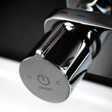 Rubine RSC-PUSHSTOP-S81-CH Rain Shower Set with Hand Shower and Shower Mixer in Chrome domaco.com.sg