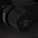 Rubine RSC-PUSHSTOP-S81-BK Rain Shower Set with Hand Shower and Shower Mixer in Matt Black domaco.com.sg