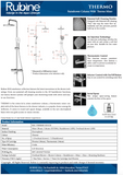Rubine RSC-THERMO-R31-CH Rain Shower Set with Hand Shower and Shower Mixer in Chrome (36800)<br>*Contact us for best price domaco.com.sg