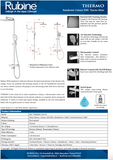 Rubine RSC-THERMO-S41-CH Rain Shower Set with Hand Shower and Shower Mixer in Chrome (39800)<br>*Contact us for best price domaco.com.sg