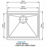 Carysil Enigma #370, #430, #530 Granite Kitchen Sink domaco.com.sg