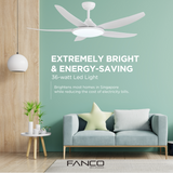 Fanco Tributo DC Ceiling Fan with 36W LED RGB Light Kit and Remote domaco.com.sg