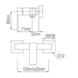 NTL Shower Mixer Tap 5004 (11800)<br>*Contact us for best price - Domaco