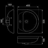 Velin Basin CB238 - Wall Hung Basin - Domaco