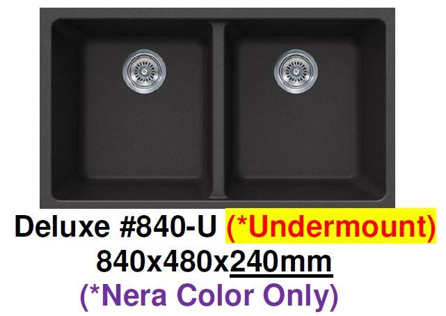 CARYSIL Deluxe #840-U Undermount Granite Kitchen Sink (33800) *Contact us for best price - Domaco