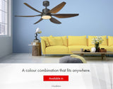 FANCO HELI 56" & HELI-PRO 66" MADEIRA DC CEILING FAN + REMOTE CONTROL + LED LIGHT KIT RGB
