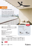 Rubine Mate DC Ceiling Fan domaco.com.sg