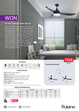 Rubine Won DC Ceiling Fan domaco.com.sg