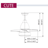 Rubine Cute DC Ceiling Fan domaco.com.sg