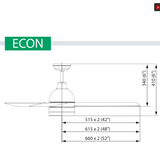 Rubine Econ DC Ceiling Fan domaco.com.sg