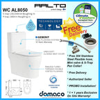 Aalto AL8050 Geberit Toilet Bowl Rimless Double Vortex Flushing Design