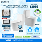 Rim free turbo flushing tornado One Piece toilet bowl Promo