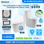 Domaco 939 / 999 Rim free turbo flushing tornado One Piece toilet bowl Promo