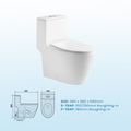 Rim free turbo flushing tornado One Piece toilet bowl Promo