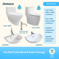 Top Deal Toilet Bowl & Basin Package - Domaco