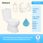 New Rimless Strong Flushing Toilet Bowl with Heavy Duty Soft Closing UREA Seat Cover