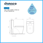 Value Plus Toilet Bowl & Basin Package - Domaco