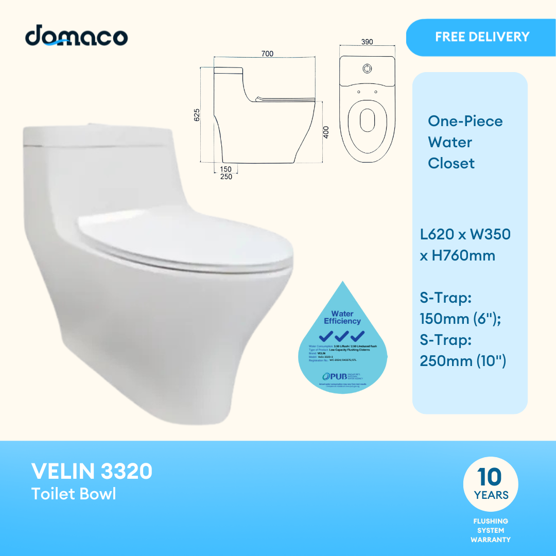 Premium Package Toilet Bowl and Basin - Domaco