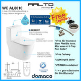 Aalto AL8010 Geberit Toilet Bowl Rimless Double Vortex Flushing Design