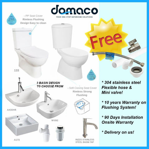 Smart Saver Toilet Bowl & Basin Package