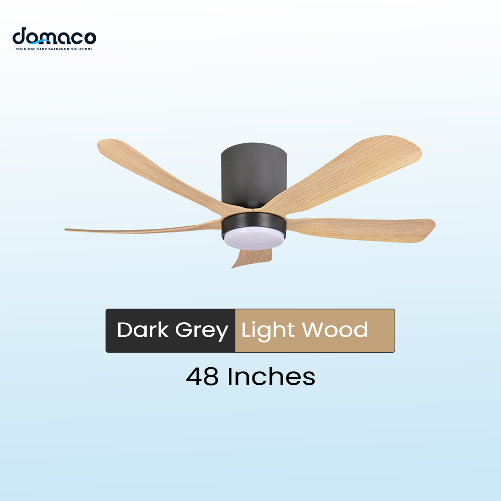 5 blades ceiling fan with DC motors, LED lights & remote