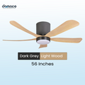 5 blades ceiling fan with DC motors, LED lights & remote