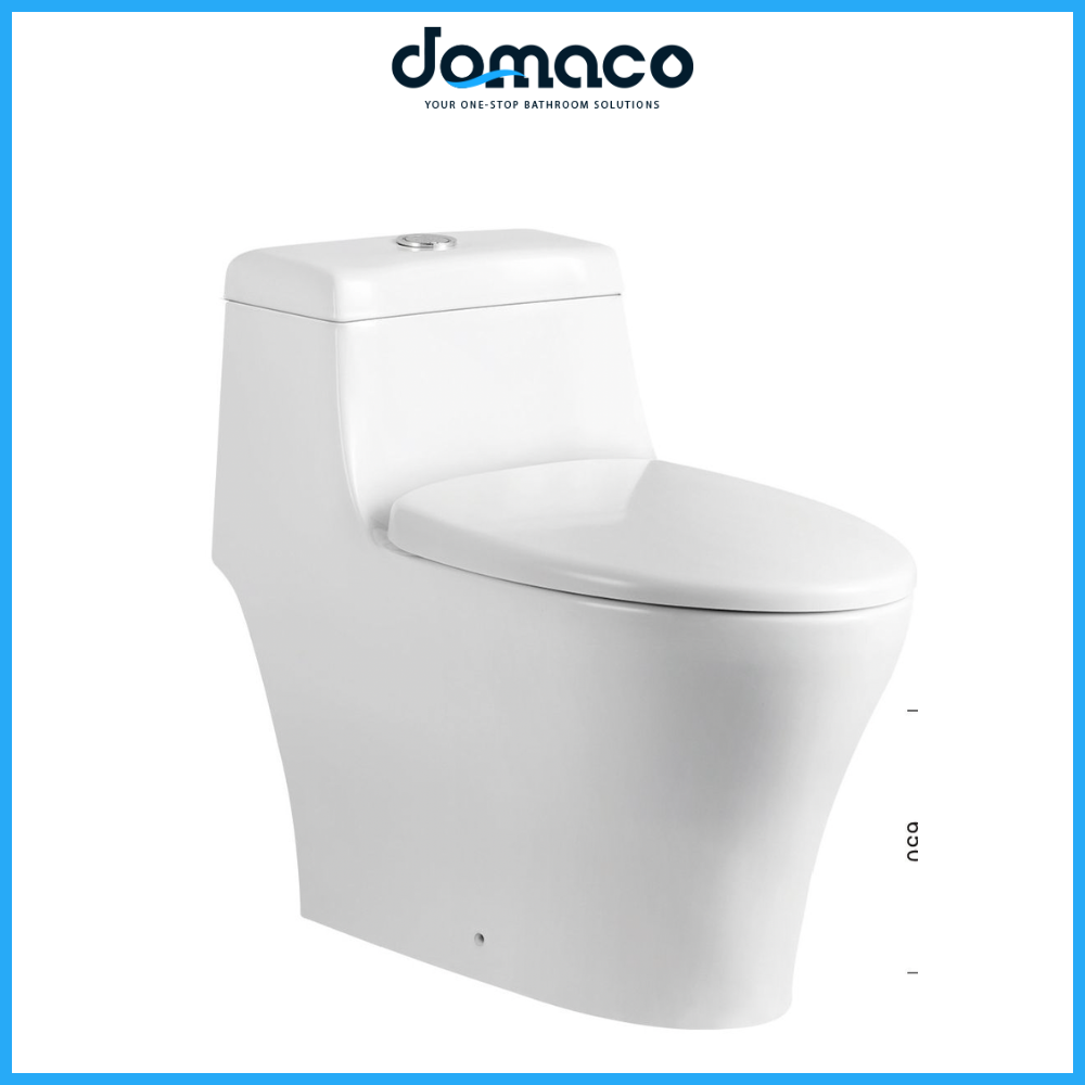Domaco D727 [2025 New Gen] Toilet Bowl with Rimless Washdown Improved Flushing and Soft Closing Seat