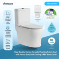 New Double Vortex Tornado Flushing Toilet Bowl with Heavy Duty Soft Closing UREA Seat Cover