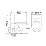 New Double Vortex Tornado Flushing Toilet Bowl with Heavy Duty Soft Closing UREA Seat Cover