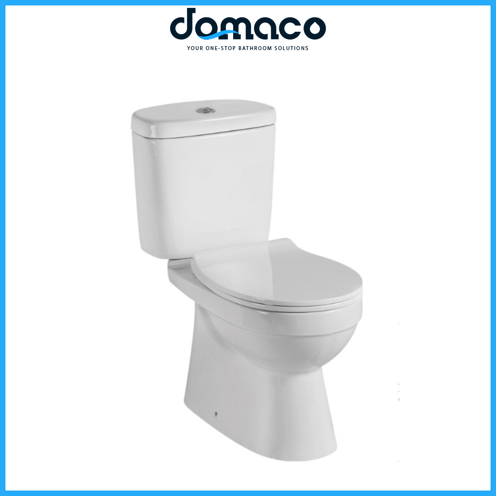Domaco D707 [2025 New Gen] Toilet Bowl Improved Rimless Flushing with Soft Closing Seat