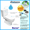 Baron BV800 with 2-Piece Toilet Bowl and Soft Closing Seat Cover - Domaco