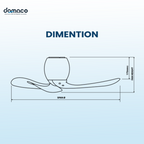 W.A.R.P 43"/52" Efficient DC International Smart Design Ceiling Fan
