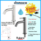 Rubine Alta P91325M SS Stainless Steel Basin Tap domaco.com.sg