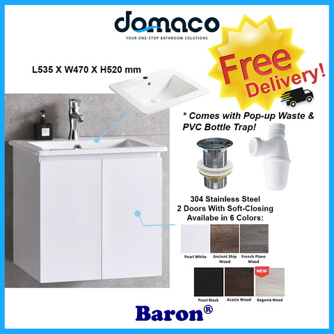 Baron A106B Basin Cabinet Set (304 Stainless Steel) (30800) <br>*Contact us for best price - Domaco