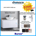 Baron A109-ST Stainless Steel Basin Cabinet With Phoenix Stone Solid Top domaco.com.sg