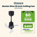 Bestar Dino 16 Inch Ceiling Fan With Remote