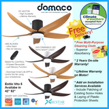 Bestar Estilo Vito 5 DC Ceiling Fan With 24W Dimmable LED Light Kit With Night Light And Smart Wifi Control domaco.com.sg