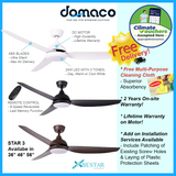 Bestar Star 3 DC Ceiling Fan With 24W 3 Tone LED Light Kit And Remote domaco.com.sg