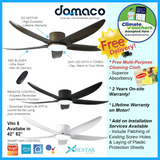 Bestar Vito 5 DC Ceiling Fan With 24W 3 Tone LED Light Kit And Smart Wifi Control domaco.com.sg