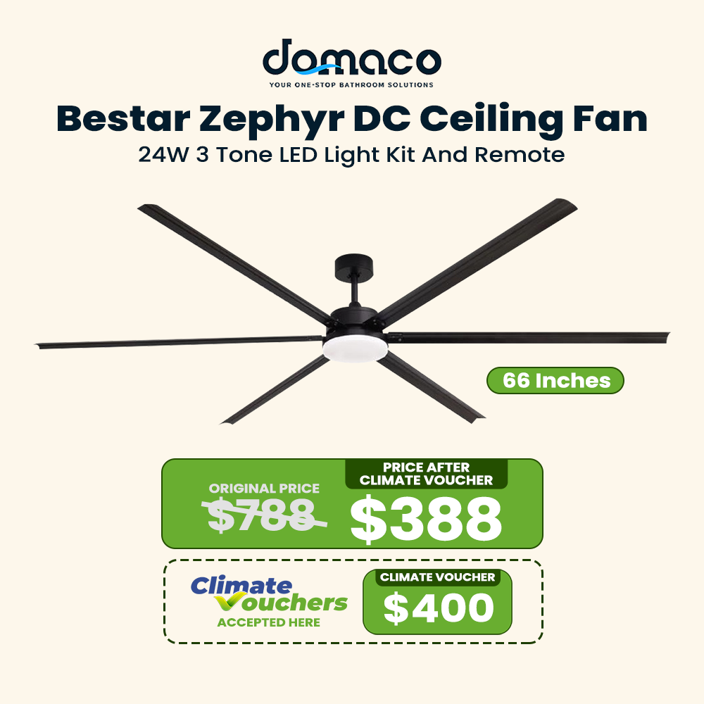 Bestar Zephyr DC Ceiling Fan With 24W 3 Tone LED Light Kit And Remote