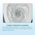 Children toilet bowl with turbo tornado flushing