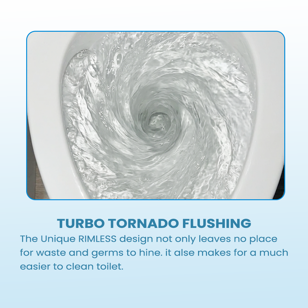 Children toilet bowl with turbo tornado flushing