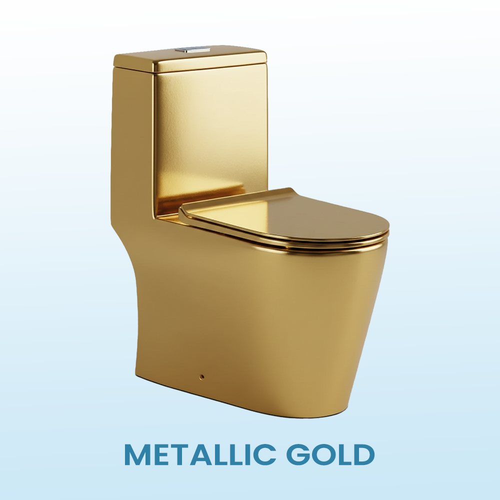 Domaco 1055 Rimless Turbo Tornado One-Piece Toilet w Soft Closing seat cover