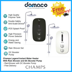 CHAMPS LEGEND INSTANT WATER HEATER WITH DC WATER BOOSTER PUMP & RAIN SHOWER domaco.com.sg