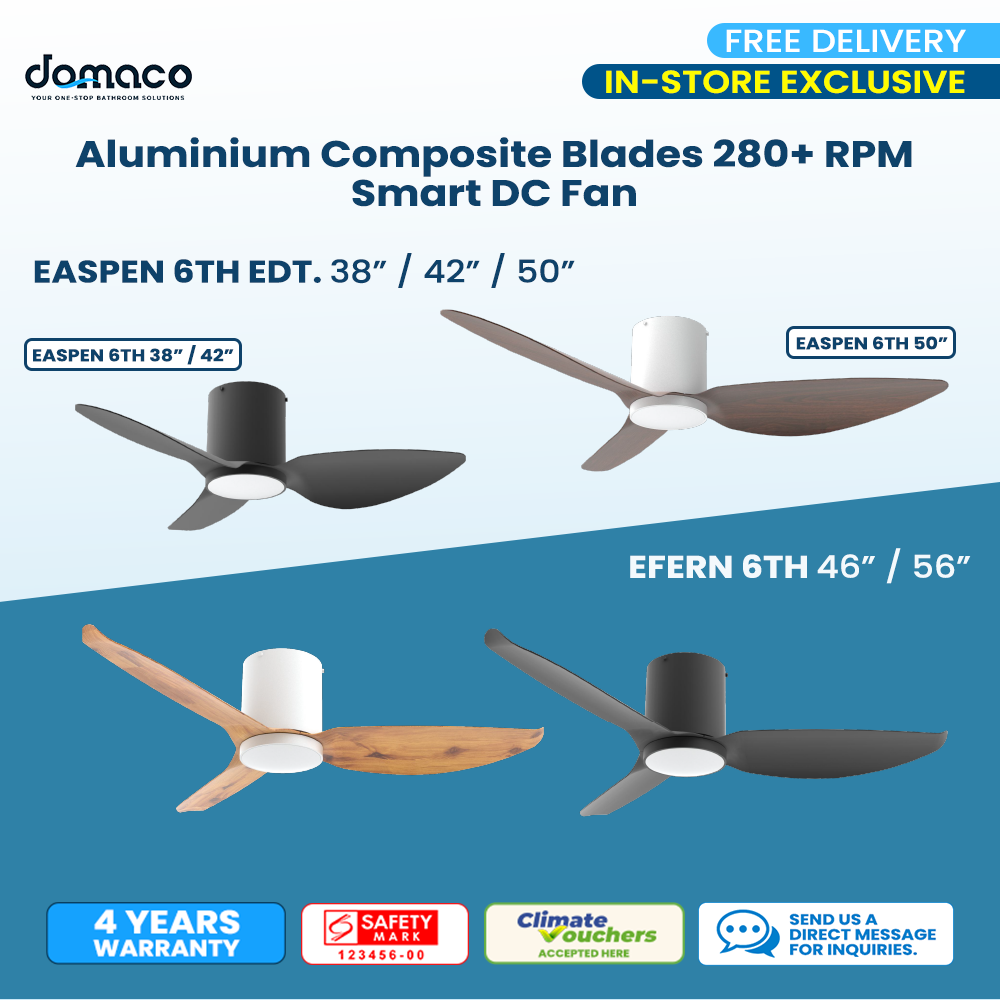 Easpen & Efern Aluminium Composite Blades 280+ RPM Smart DC Fan
