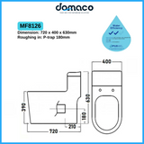 Mayfair MF8126 Tornado Flushing 1-Piece Toilet Bowl with Soft Closing Seat Cover