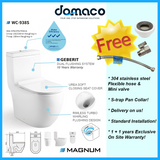 Magnum 938S Rimless Turbo Whirling Flushing 1-Piece Toilet Bowl domaco.com.sg