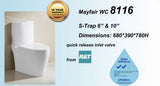 Mayfair 8116 Swirling Flushing 1-Piece Toilet Bowl domaco.com.sg